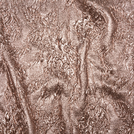 Metallic Teak Crinkled Luxury Brocade