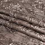 Metallic Cinder Crinkled Luxury Brocade