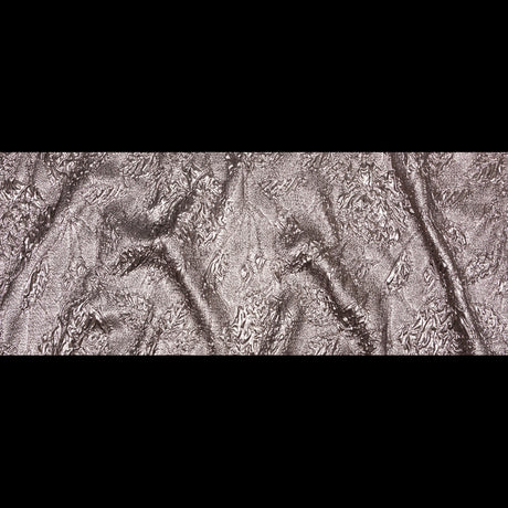 Metallic Cinder Crinkled Luxury Brocade