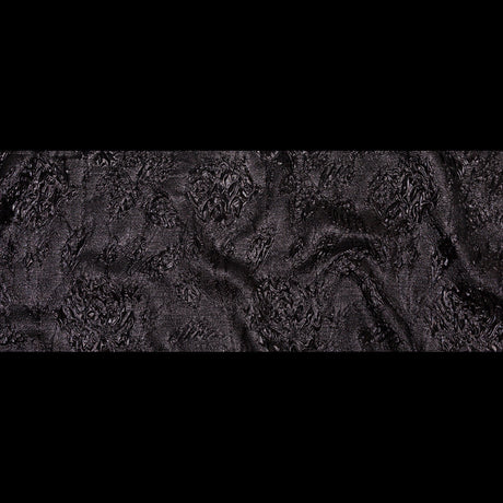 Metallic Black Crinkled Luxury Brocade