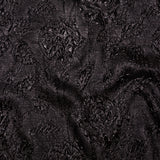 Metallic Black Crinkled Luxury Brocade