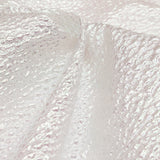 Metallic Bright White and Green Iridescent Bubbly Organza Brocade