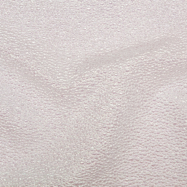 Metallic Bright White and Green Iridescent Bubbly Organza Brocade