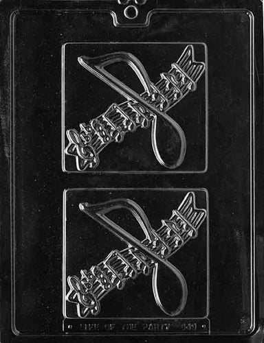 Music Plaque Gift Card Chocolate Mold - LPG049