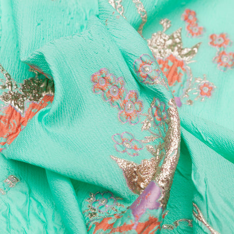 Cascade, Orchid Haze and Metallic Bright Gold Floral Luxury Brocade