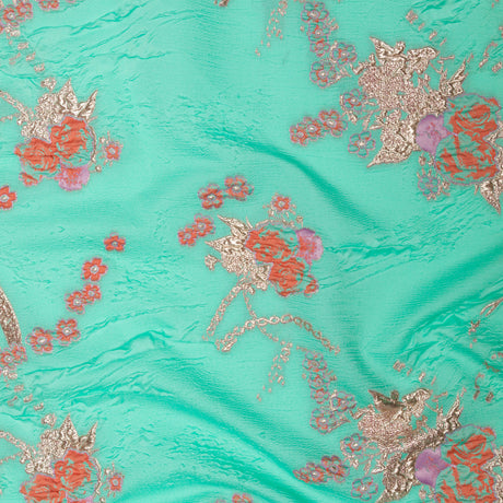 Cascade, Orchid Haze and Metallic Bright Gold Floral Luxury Brocade