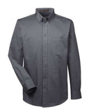 Harriton Men's Foundation Cotton Twill Dress Shirt with Teflon
