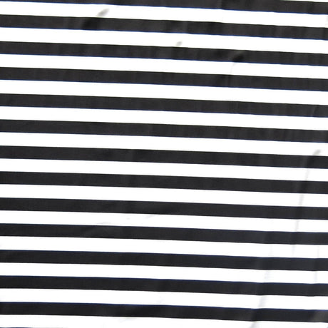 Swim Knit Black and White 1/2 Stripe Nylon Spandex