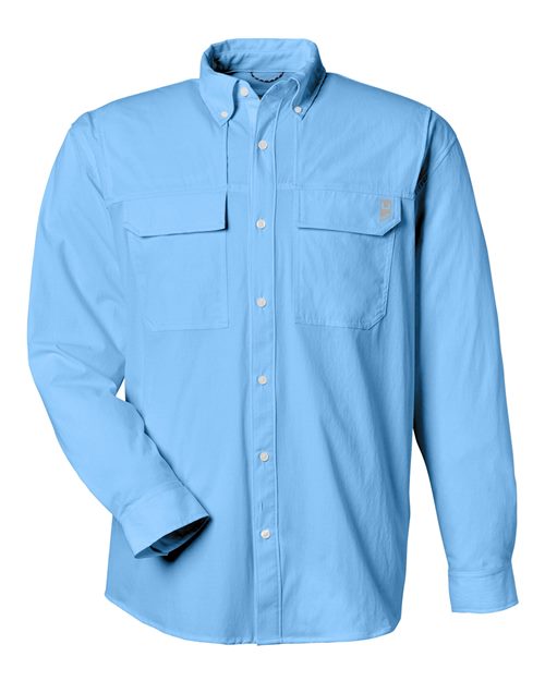 HUK® Men’s Long Sleeve Fishing Shirt with Pockets UPF 30+ Sun Protection & Ventilated Design