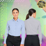 Devon & Jones® Women’s Moisture-Wicking Microstripe Dress Shirt Comfortable Stretch Business Attire