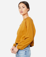 BELLA + CANVAS® Women's Crop Raglan Fleece Crewneck Sweatshirt - 7505