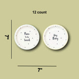 12 Count Talking Tables Born To Be Loved Paper Dessert Plates 7 Inch