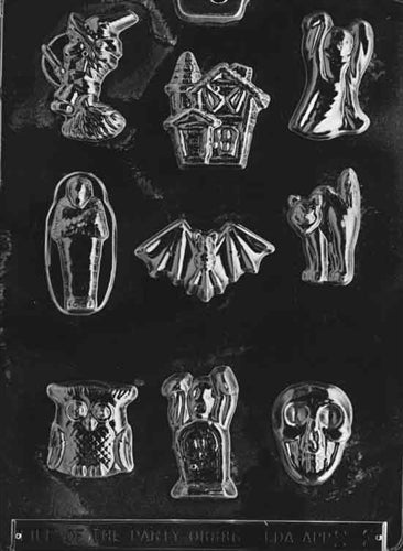 Assorted Halloween With House Chocolate Mold - LPH002