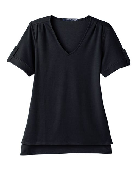 Devon & Jones Women's CrownLux Performance Plaited Rolled Sleeve Shirt