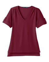 Devon & Jones Women's CrownLux Performance Plaited Rolled Sleeve Shirt
