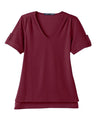 Devon & Jones Women's CrownLux Performance Plaited Rolled Sleeve Shirt