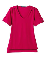 Devon & Jones Women's CrownLux Performance Plaited Rolled Sleeve Shirt