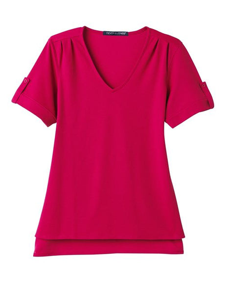 Devon & Jones Women's CrownLux Performance Plaited Rolled Sleeve Shirt