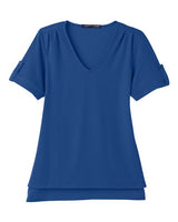 Devon & Jones Women's CrownLux Performance Plaited Rolled Sleeve Shirt