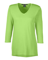 Devon & Jones Women's Perfect Fit Bracelet-Length V-Neck Top