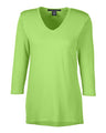 Devon & Jones Women's Perfect Fit Bracelet-Length V-Neck Top