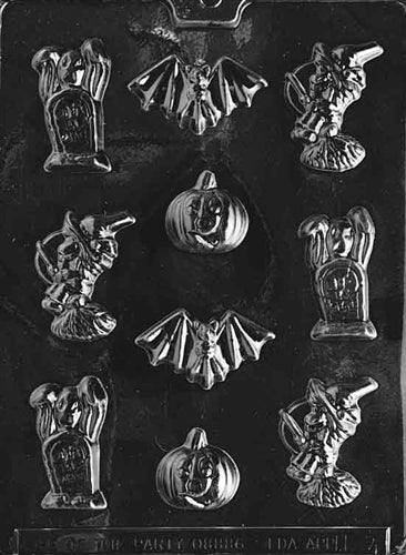 Assorted Halloween With Bat Chocolate Mold