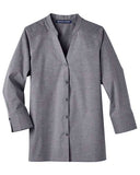 Women's Crown Collection Stretch Pinpoint Chambray Three-Quarter Sleeve Shirt