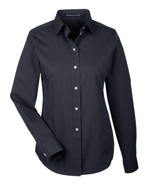 Devon & Jones Women's Crown Collection Striped Woven Dress Shirt