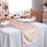 Velvet Table Runner 13x108 Blush Pink/Rose Gold