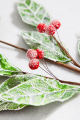 29” Leaf Berry Spray