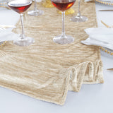 Chenille Shimmer Metallic Jacquard Velvet Table Runner