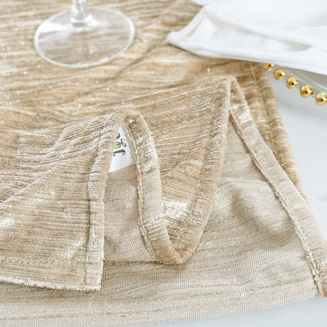 Velvet Table Runner 13x108 Champagne
