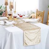 Velvet Table Runner 13x108 Champagne