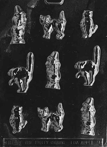 Assorted Halloween With Cats Chocolate Mold