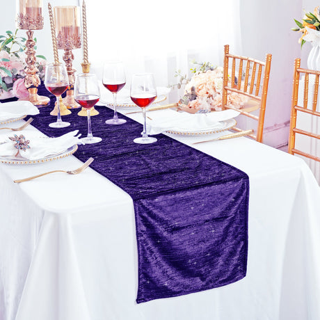 Velvet Table Runner 13x108 Regency Purple