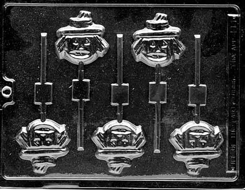 Scarecrow Face Lolly Chocolate Mold - LPH011