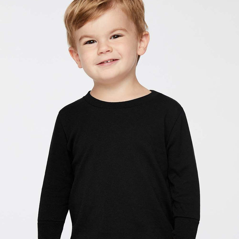 RADYAN® Toddler Cotton Jersey Crewneck Long Sleeve Tee