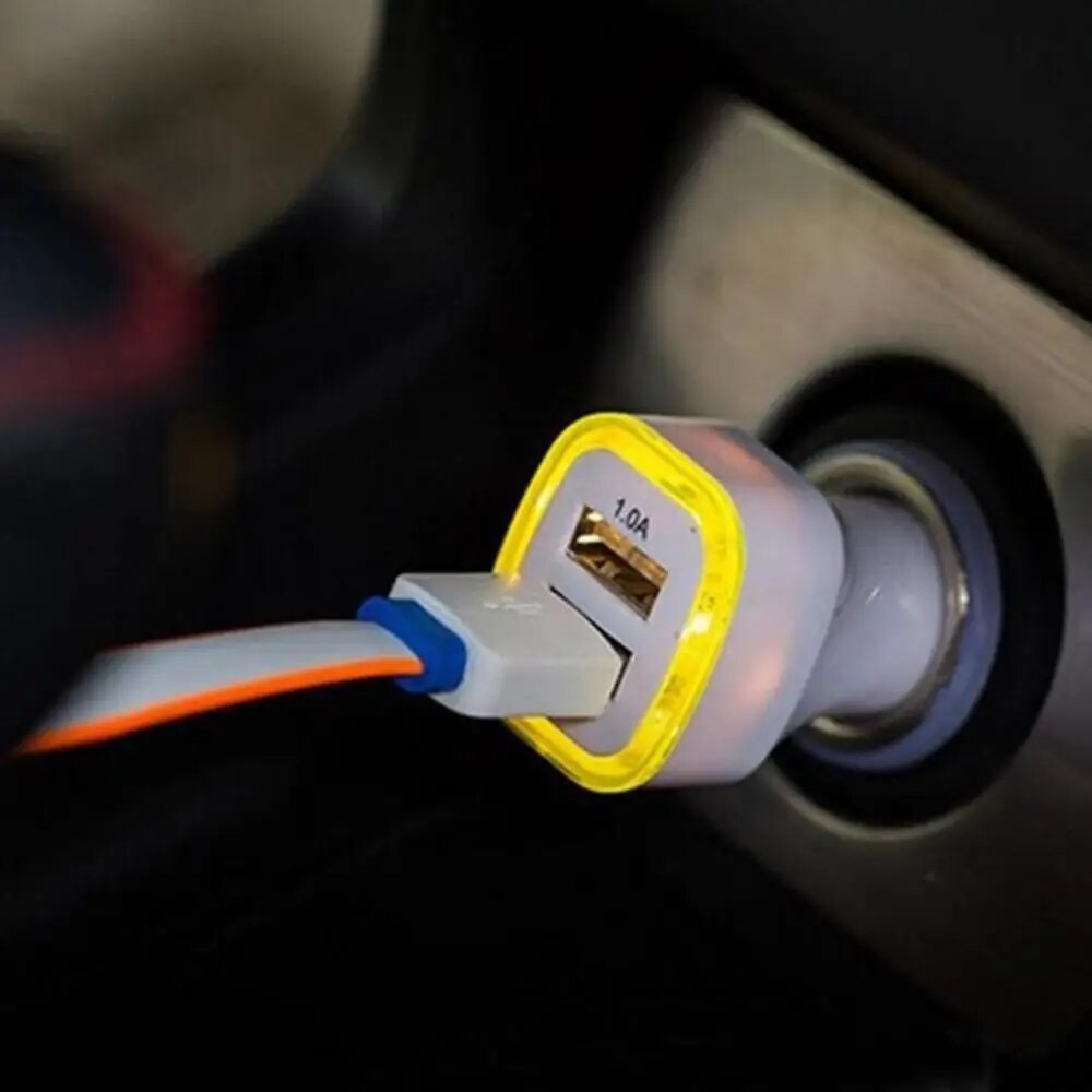 Best USAMS Car Charger | Max Output 1A (2 USB) | Top-Notch Quick Power Fixes | MINA® - Orange