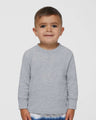 RADYAN® Toddler Cotton Jersey Crewneck Long Sleeve Tee - 3311