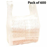 Thank You T-Shirt Bags, 11.5" x 6.5" x 22" - Retail Carry-Out Bags - Eco-Friendly Tote Bags | Raheev®
