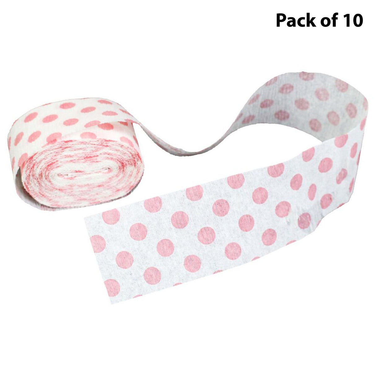 Polka Dot Streamer Roll - Pink - 30 Feet long by 2 inches wide | Polybagged with header