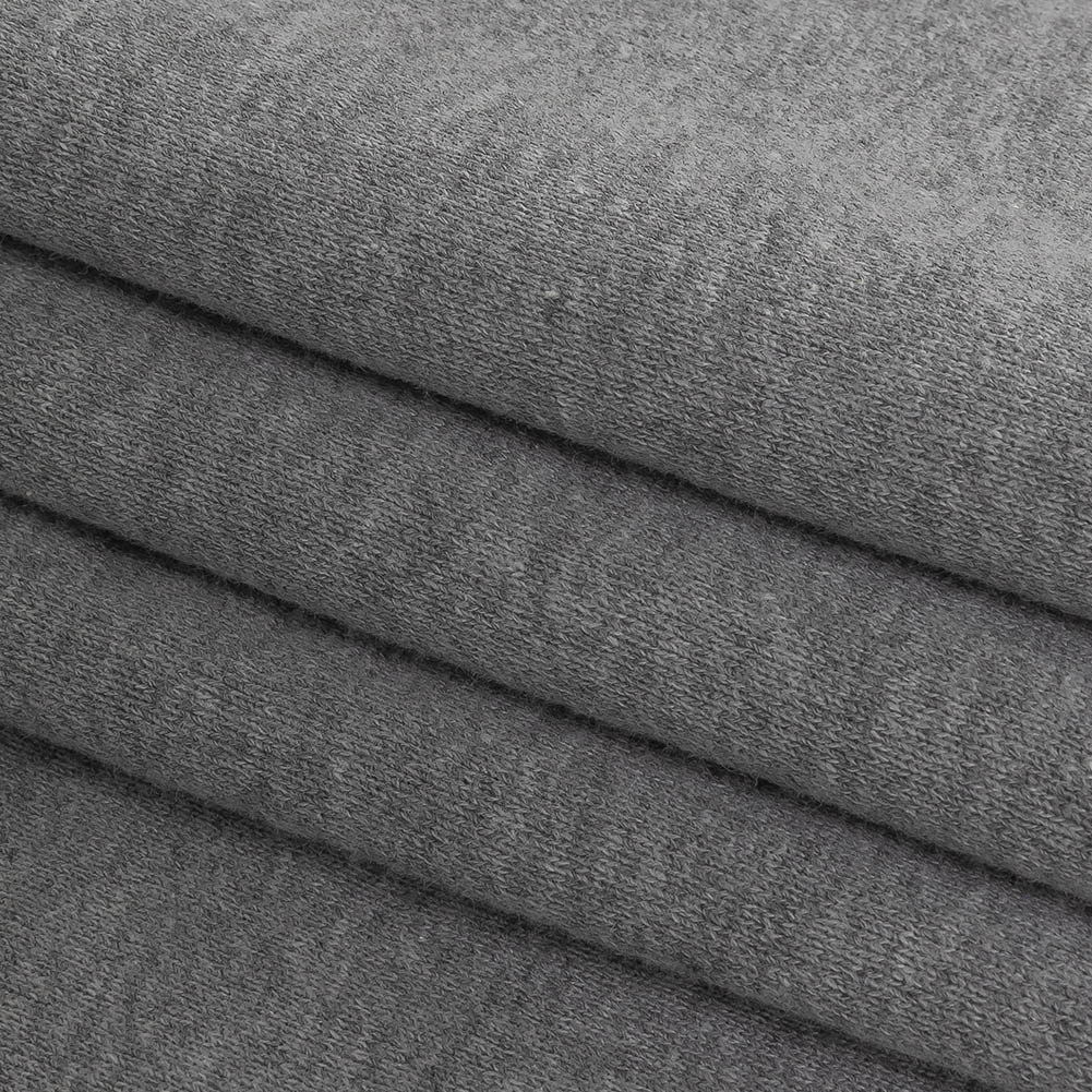 Heathered Dapple Gray and White Cotton Blend French Terry