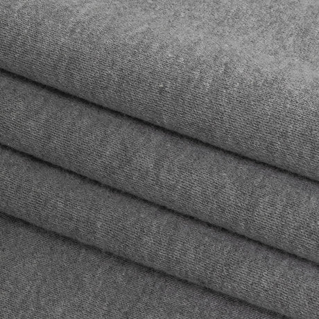 Heathered Dapple Gray and White Cotton Blend French Terry
