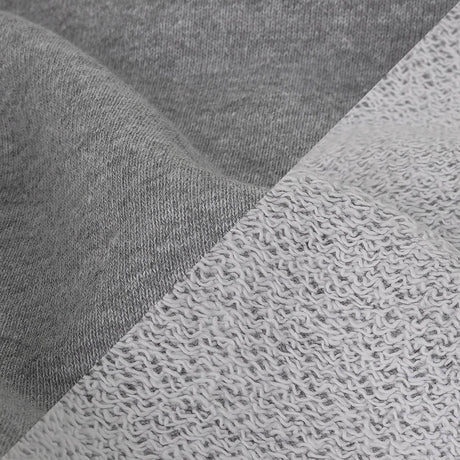 Heathered Dapple Gray and White Cotton Blend French Terry