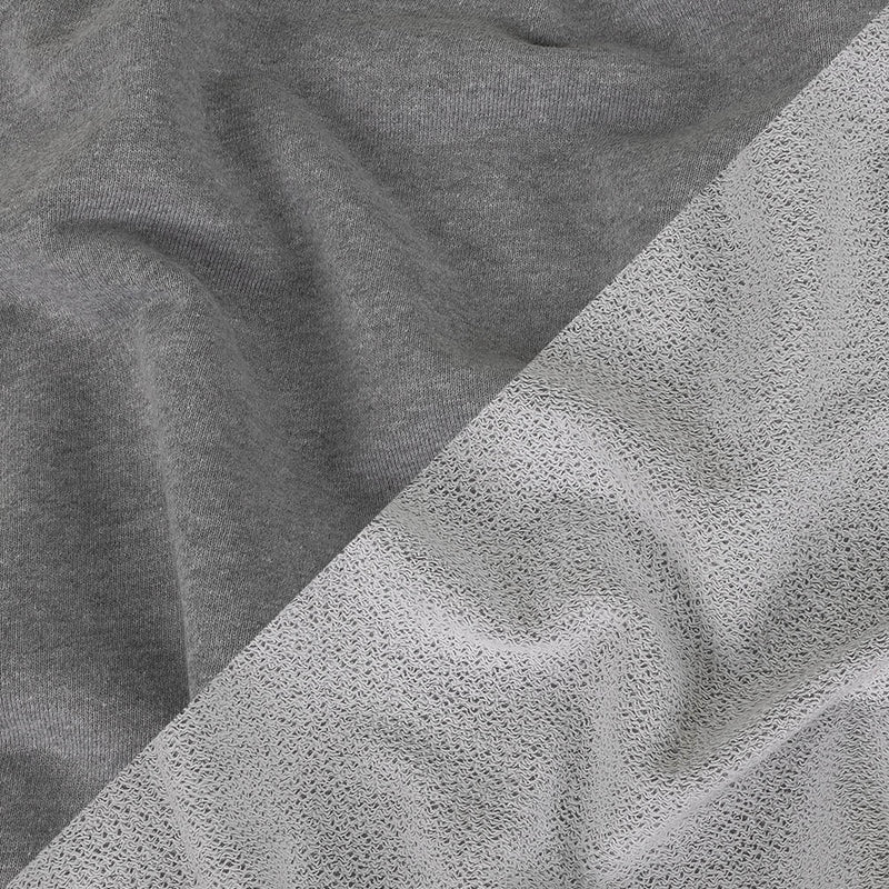 Heathered Dapple Gray and White Cotton Blend French Terry