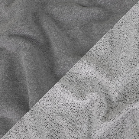 Heathered Dapple Gray and White Cotton Blend French Terry