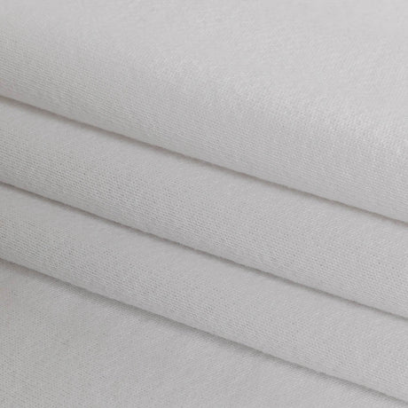 White Cotton Blend French Terry
