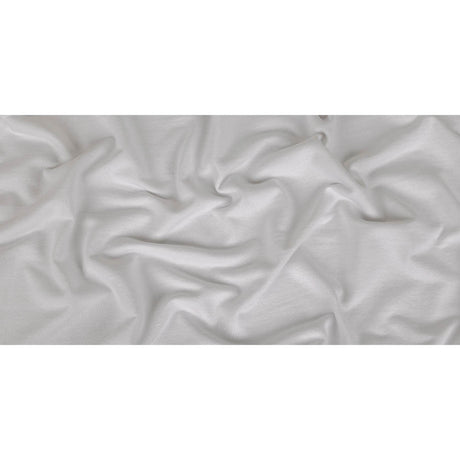 White Cotton Blend French Terry