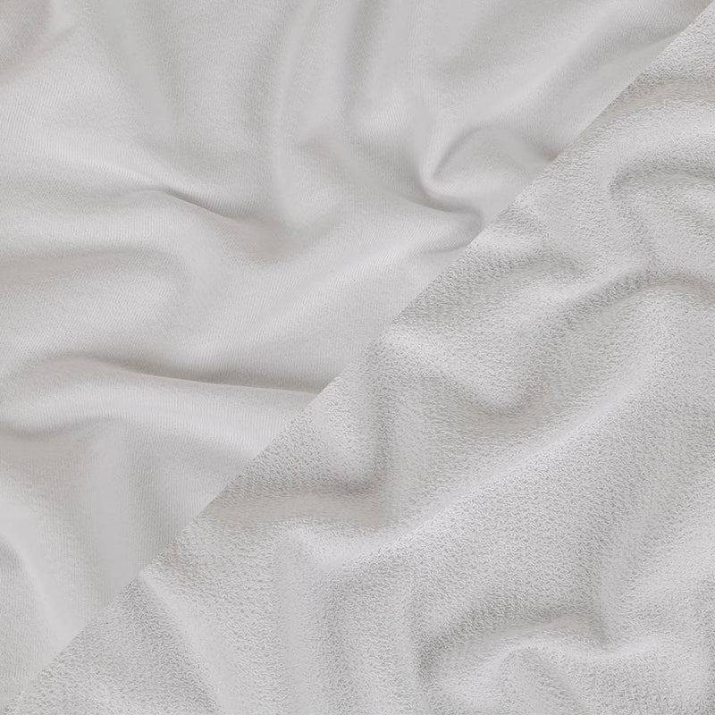 White Cotton Blend French Terry