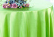Round Satin Tablecloth 132" Apple Green